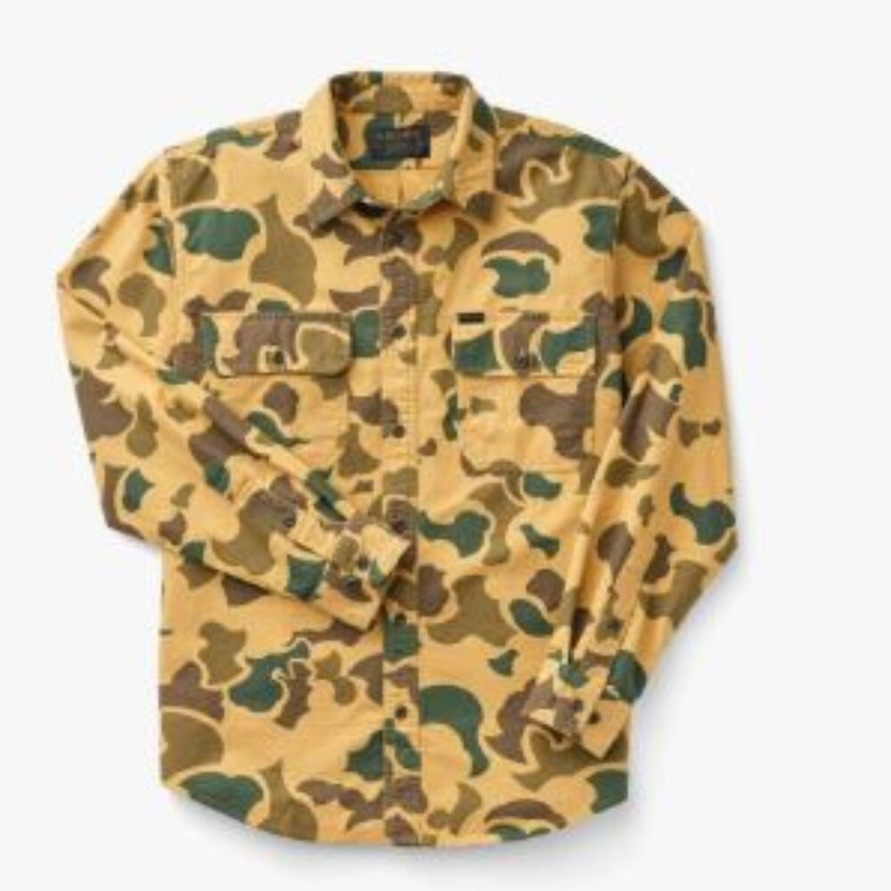 Filson Field Flannel Shirt Frog Camo XL